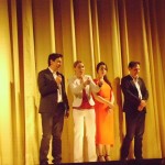 Die Stargäste mit Moderatorin auf der Bühne (Quelle: Thomas Trierweiler)