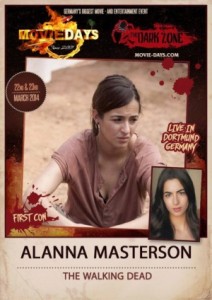 "Walking Dead" Darstellerin Alanna Masterson kommt nach Dortmund "Walking Dead" Darstellerin Alanna Masterson kommt nach Dortmund