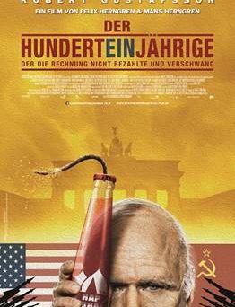 Das Hauptplakat von "Der 101-Jährige, der die Rechnung nicht bezahlte und verschwand" (© Concorde Filmverleih)