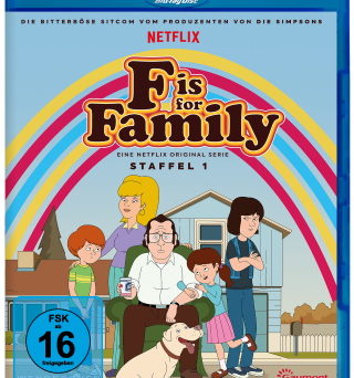 Das Blu-ray-Cover von "F is for Family Staffel 1" (© Pandastorm Pictures)